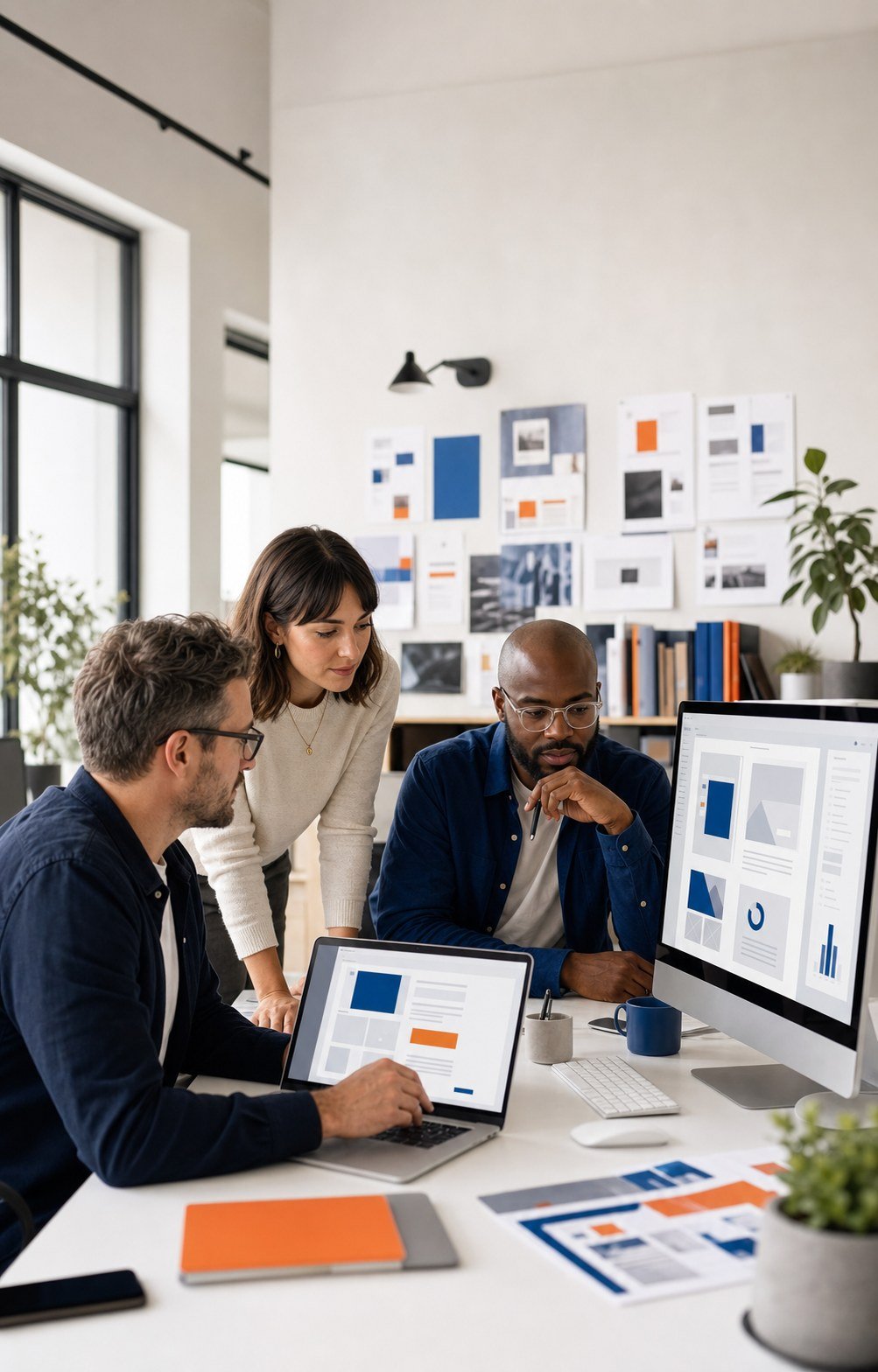 Email marketing specialists collaborating on campaign design and performance